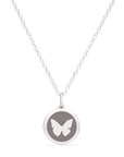 MINI BUTTERFLY CHARM sterling silver with rhodium plate