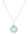 MINI BUTTERFLY CHARM sterling silver with rhodium plate