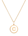 MINI INITIAL 'c' CHARM 14k gold vermeil