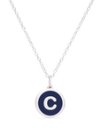 MINI INITIAL 'c' CHARM sterling silver with rhodium plate