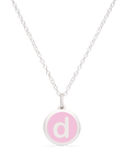 MINI INITIAL 'd' CHARM sterling silver with rhodium plate