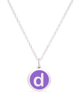 MINI INITIAL 'd' CHARM sterling silver with rhodium plate