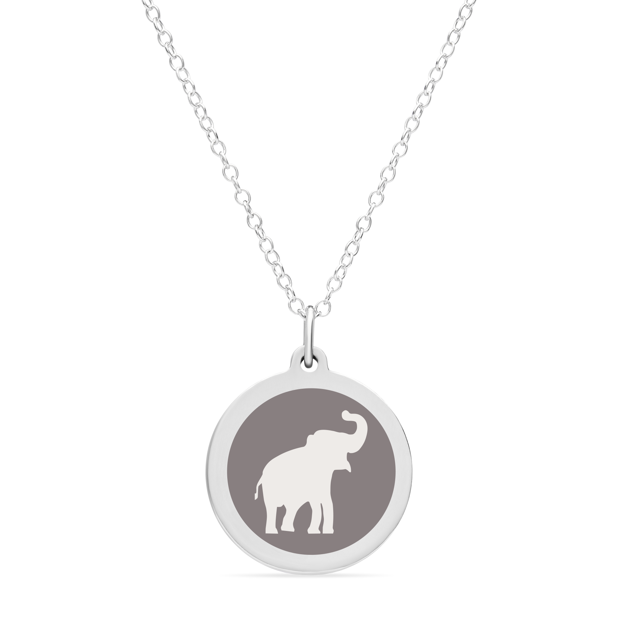 ORIGINAL ELEPHANT CHARM in sterling silver with rhodium plate