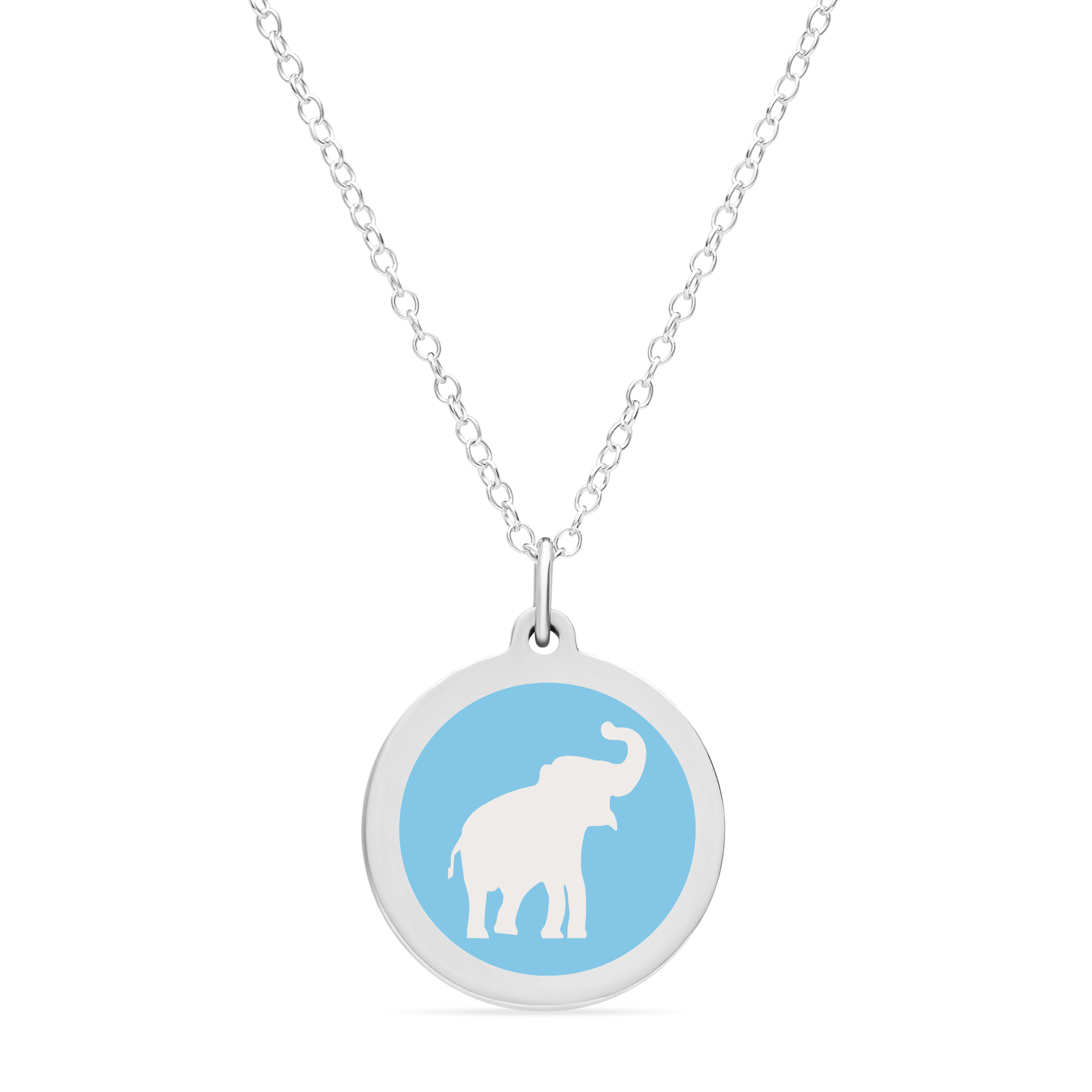 ORIGINAL ELEPHANT CHARM in sterling silver with rhodium plate