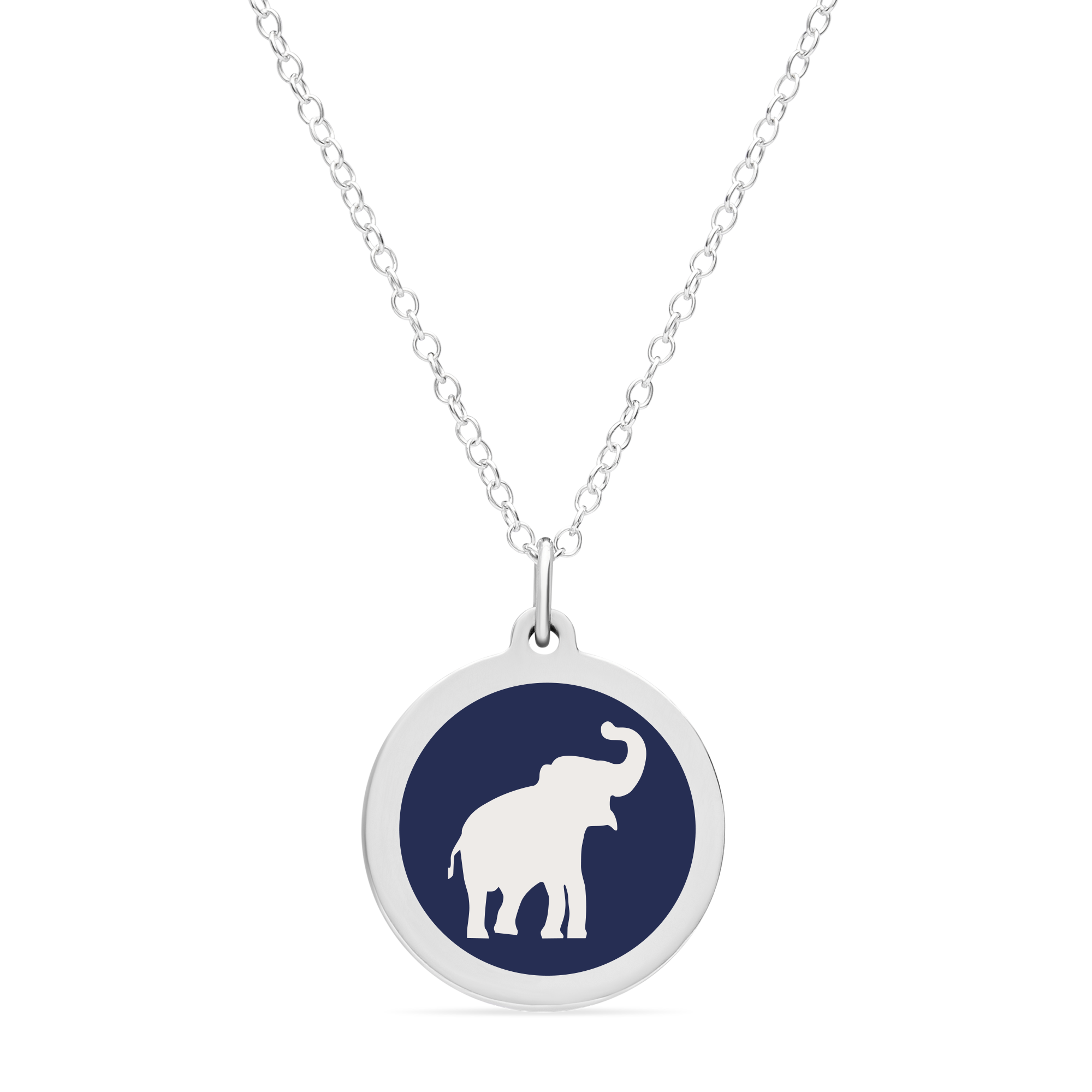 ORIGINAL ELEPHANT CHARM in sterling silver with rhodium plate