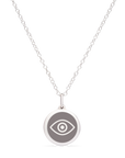 MINI EVIL EYE CHARM sterling silver with rhodium plate
