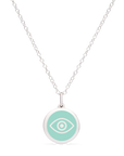 MINI EVIL EYE CHARM sterling silver with rhodium plate