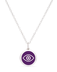 MINI EVIL EYE CHARM sterling silver with rhodium plate