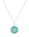 MINI EVIL EYE CHARM sterling silver with rhodium plate