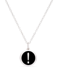 MINI EXCLAMATION POINT CHARM sterling silver with rhodium plate