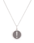 MINI EXCLAMATION POINT CHARM sterling silver with rhodium plate
