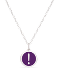 MINI EXCLAMATION POINT CHARM sterling silver with rhodium plate
