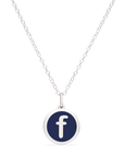 MINI INITIAL 'f' CHARM sterling silver with rhodium plate