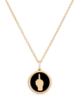 MINI F CANCER CHARM 14k gold vermeil