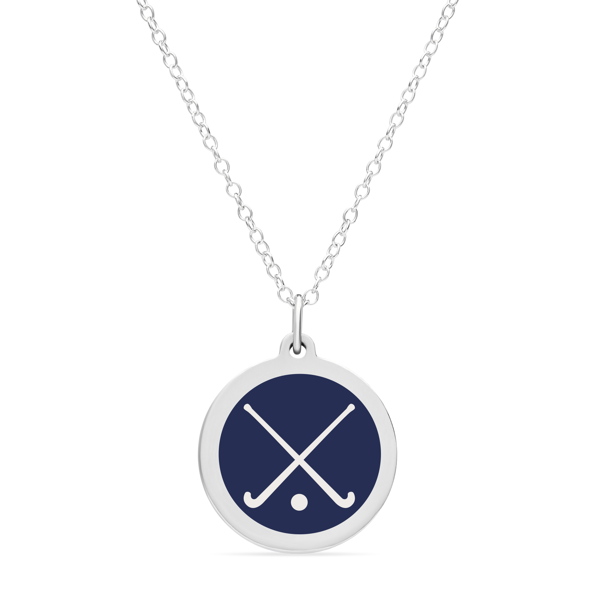 ORIGINAL FIELD HOCKEY CHARM in sterling silver with rhodium plate