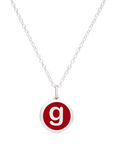 MINI INITIAL 'g' CHARM sterling silver with rhodium plate