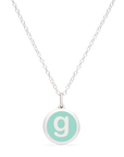 MINI INITIAL 'g' CHARM sterling silver with rhodium plate