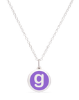 MINI INITIAL 'g' CHARM sterling silver with rhodium plate
