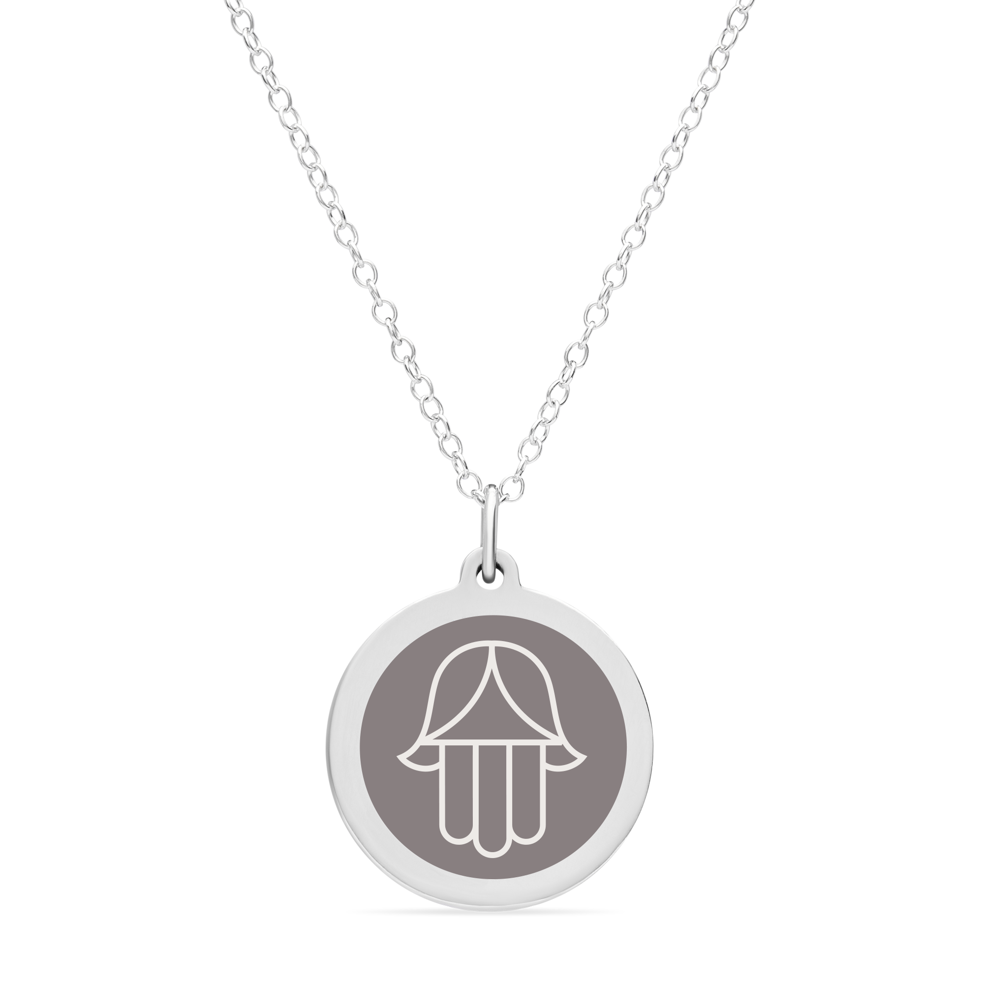 ORIGINAL HAMSA CHARM in sterling silver with rhodium plate