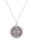 ORIGINAL HAMSA CHARM in sterling silver with rhodium plate