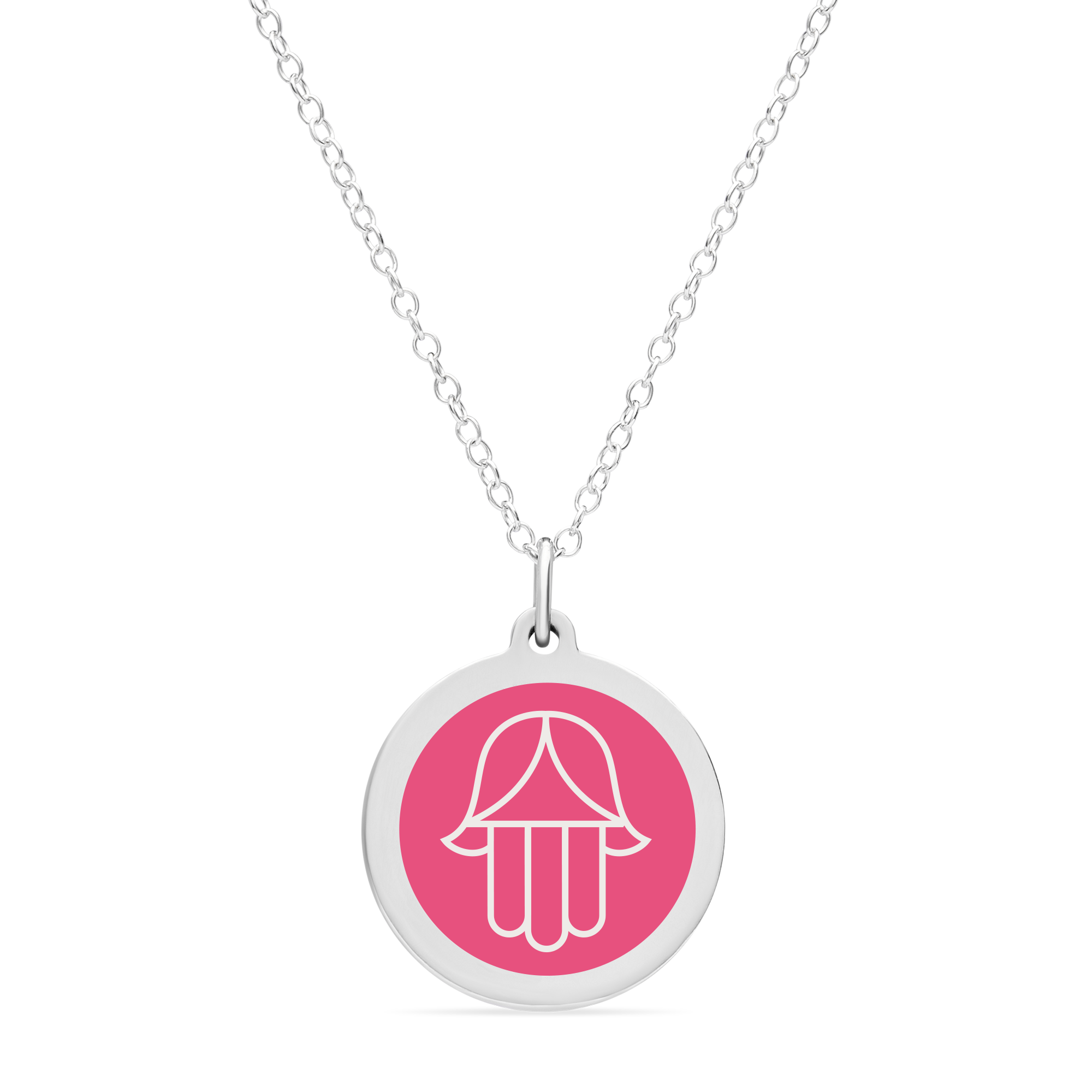 ORIGINAL HAMSA CHARM in sterling silver with rhodium plate