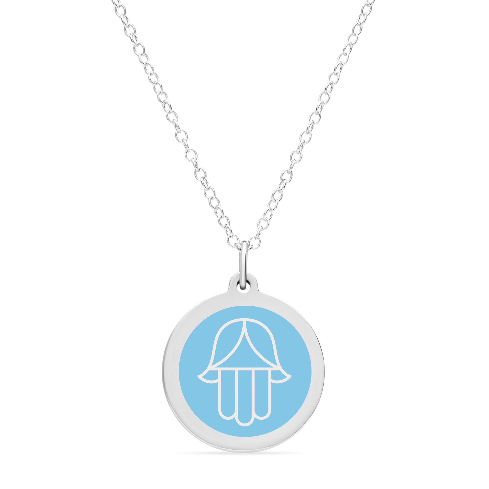 ORIGINAL HAMSA CHARM in sterling silver with rhodium plate