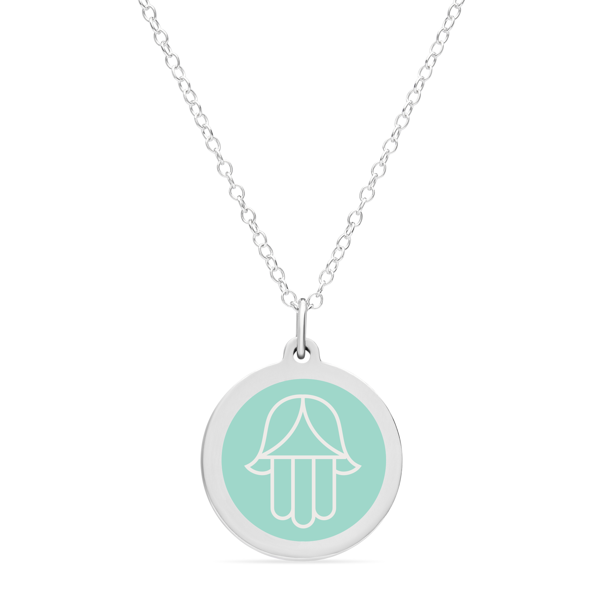 ORIGINAL HAMSA CHARM in sterling silver with rhodium plate
