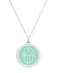 ORIGINAL HAMSA CHARM in sterling silver with rhodium plate