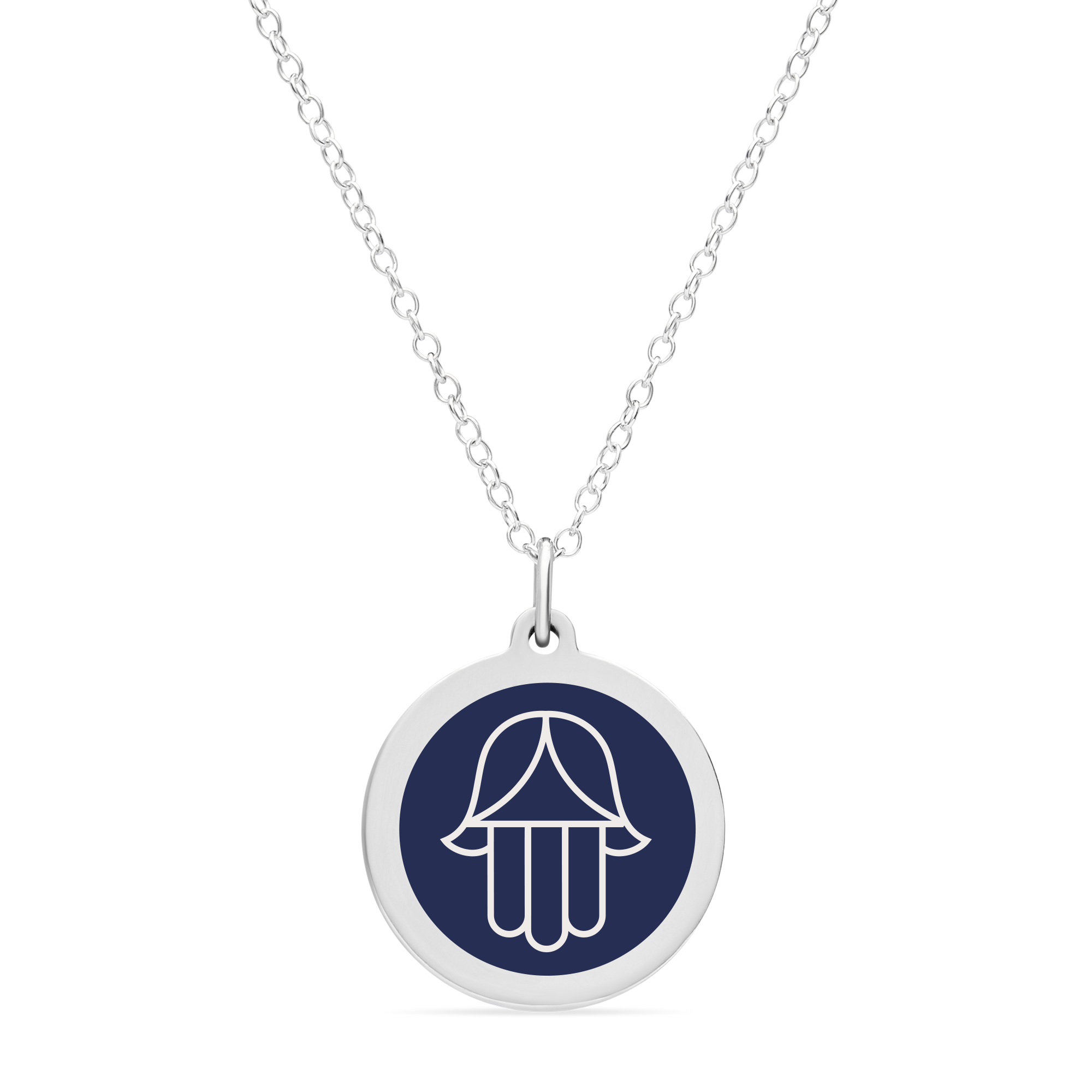 ORIGINAL HAMSA CHARM in sterling silver with rhodium plate
