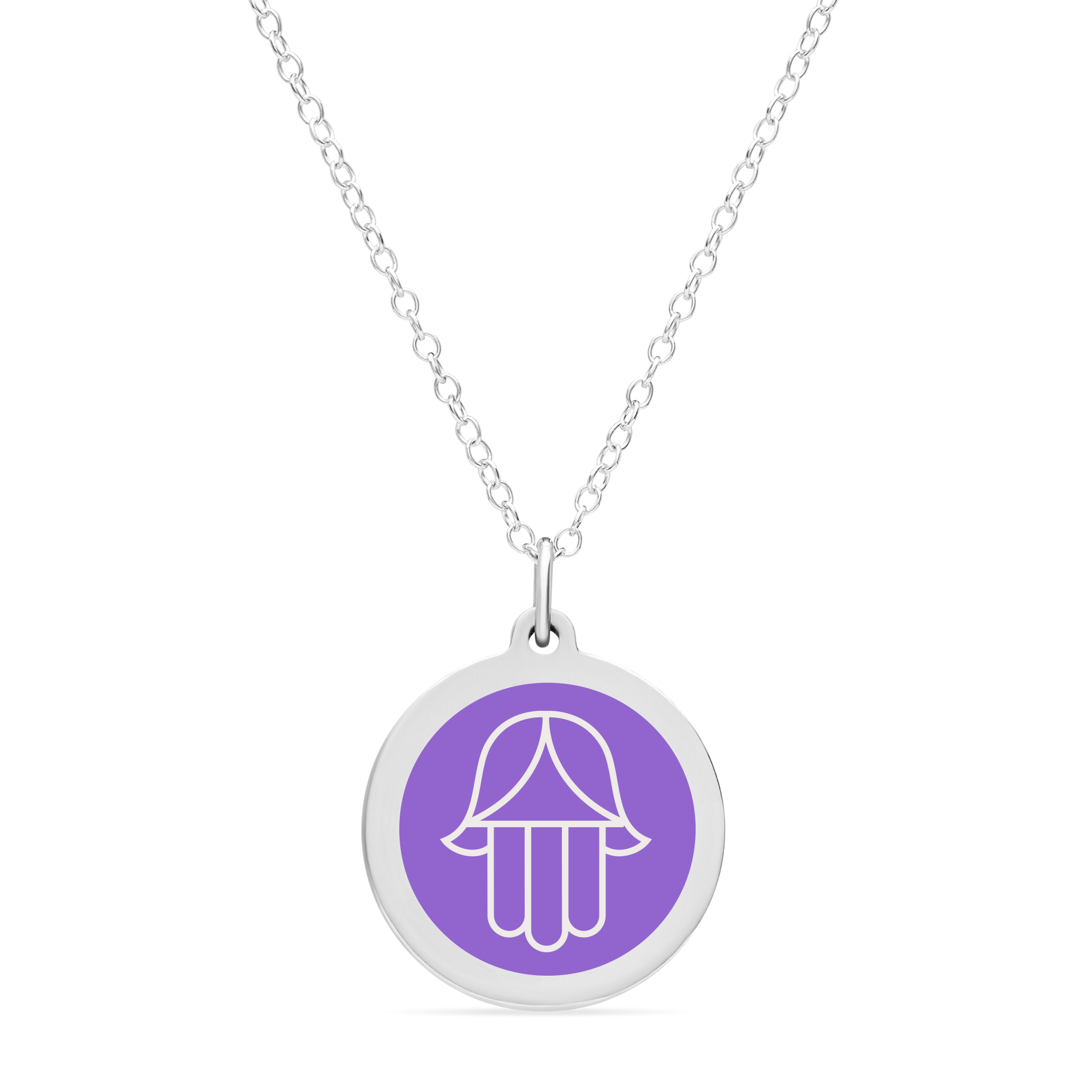 ORIGINAL HAMSA CHARM in sterling silver with rhodium plate