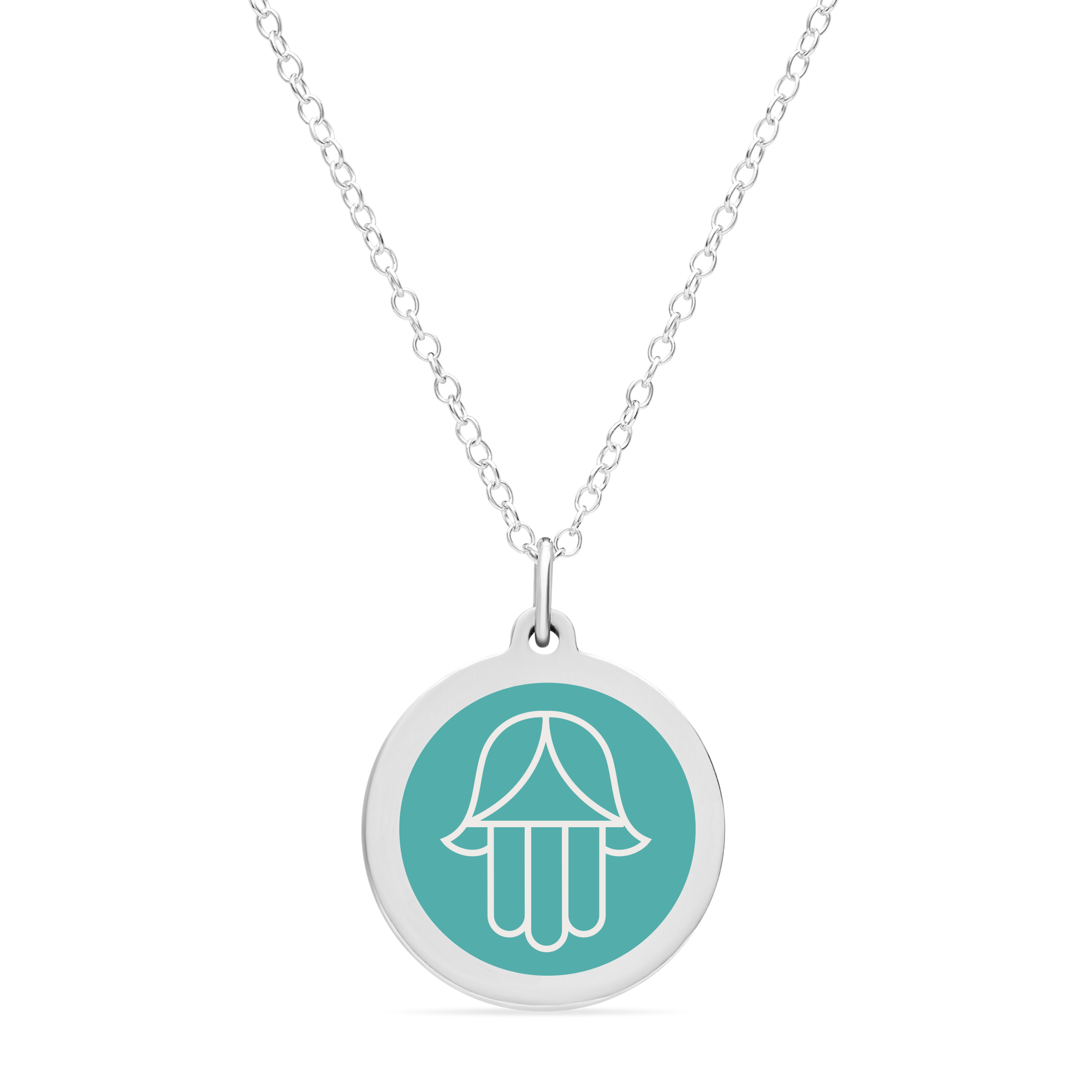 ORIGINAL HAMSA CHARM in sterling silver with rhodium plate