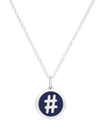 MINI HASHTAG CHARM sterling silver with rhodium plate