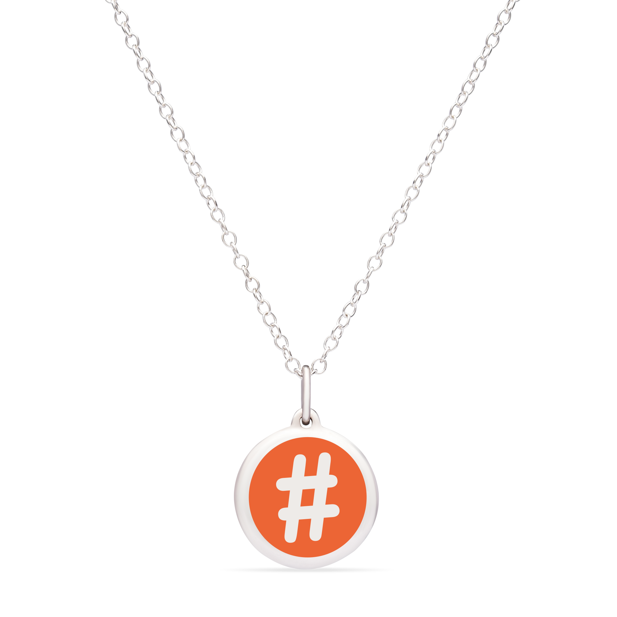 MINI HASHTAG CHARM sterling silver with rhodium plate