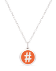 MINI HASHTAG CHARM sterling silver with rhodium plate