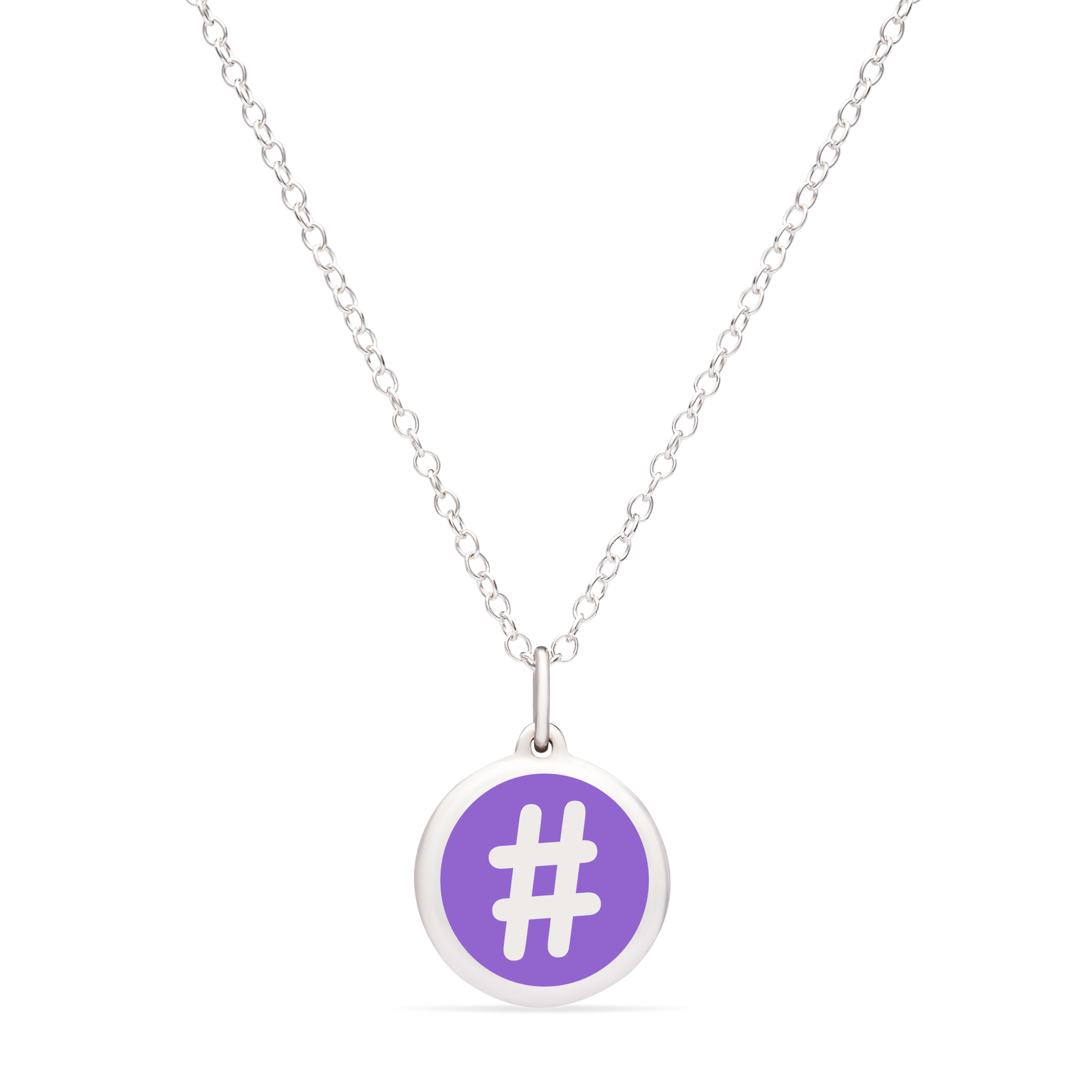 MINI HASHTAG CHARM sterling silver with rhodium plate