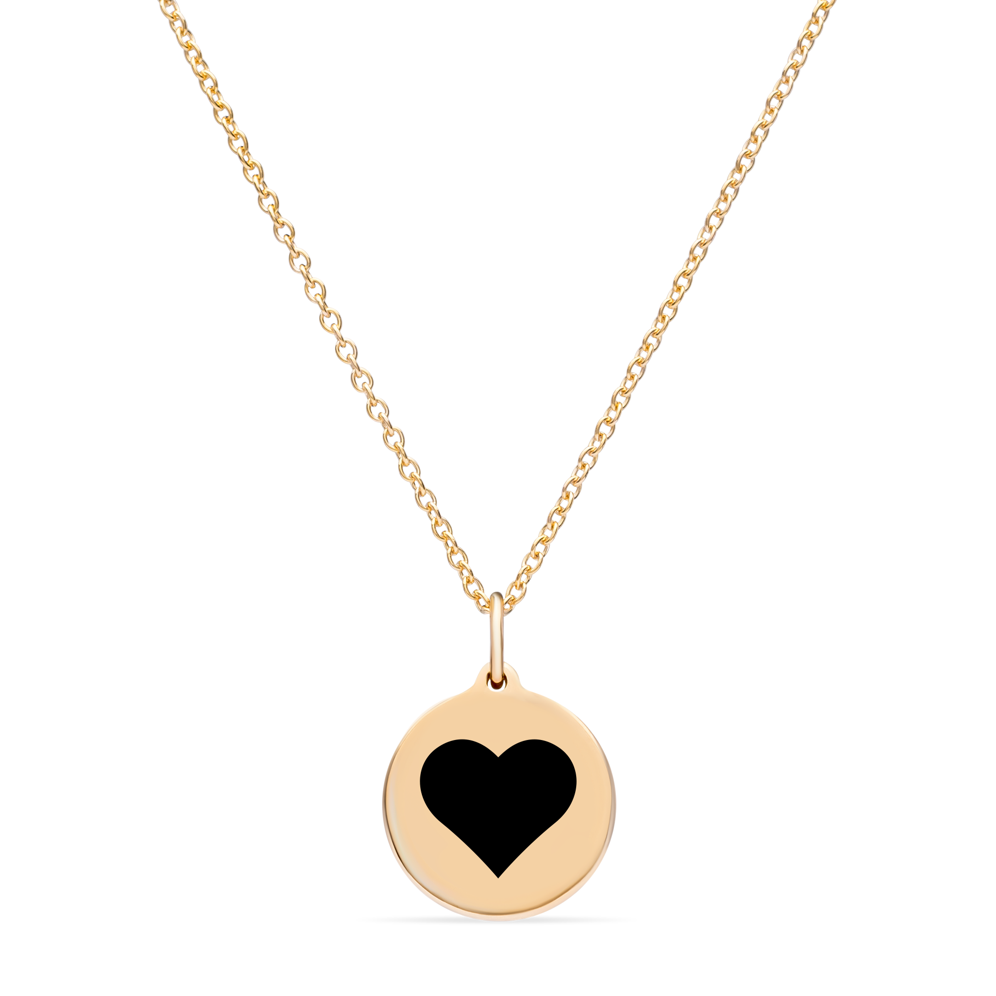 MINI REVERSE HEART CHARM 14k gold vermeil