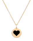 MINI REVERSE HEART CHARM 14k gold vermeil