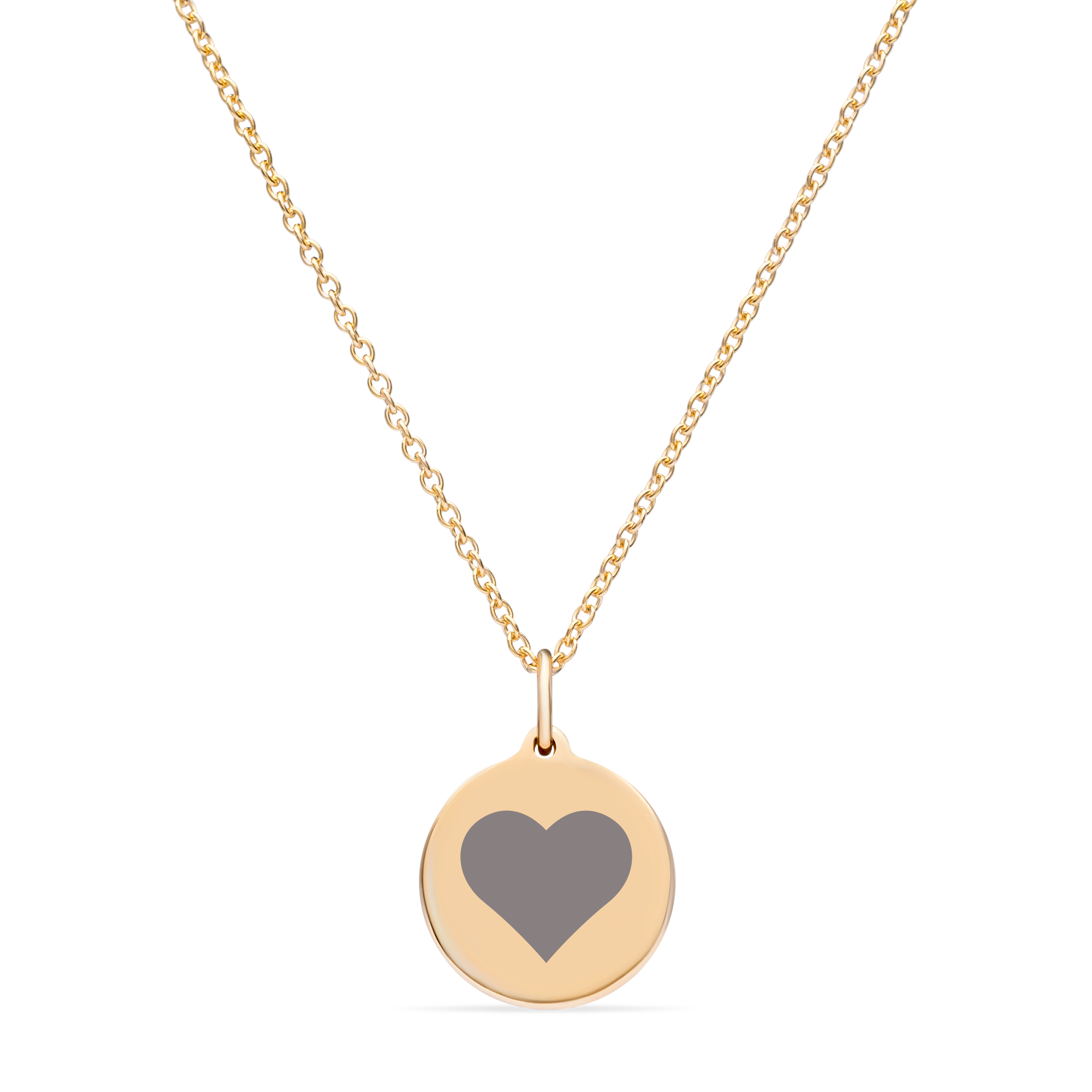 MINI REVERSE HEART CHARM 14k gold vermeil
