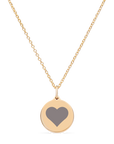 MINI REVERSE HEART CHARM 14k gold vermeil