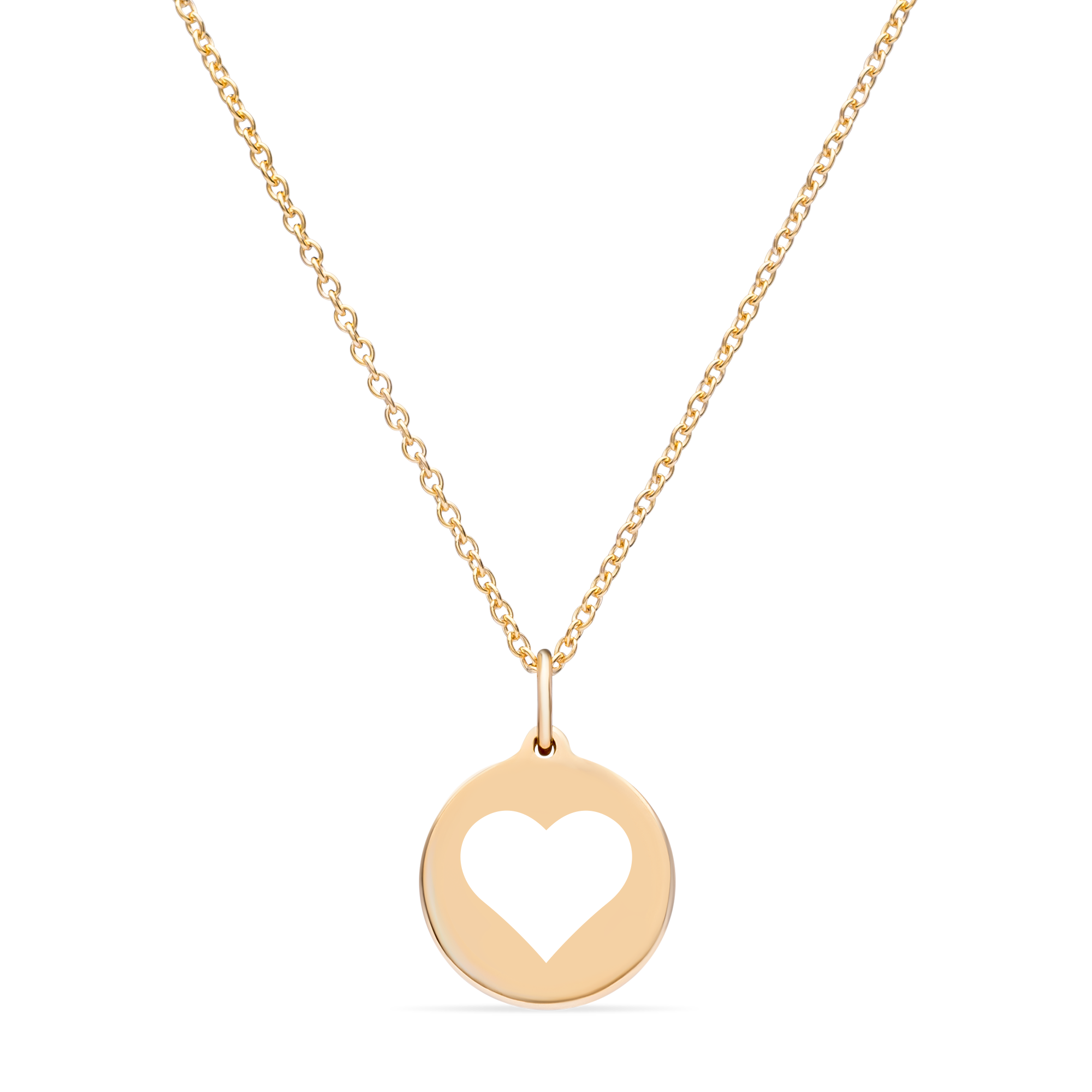 MINI REVERSE HEART CHARM 14k gold vermeil