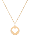 MINI REVERSE HEART CHARM 14k gold vermeil