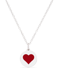 MINI REVERSE HEART CHARM sterling silver with rhodium plate