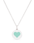 MINI REVERSE HEART CHARM sterling silver with rhodium plate