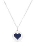 MINI REVERSE HEART CHARM sterling silver with rhodium plate