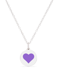 MINI REVERSE HEART CHARM sterling silver with rhodium plate