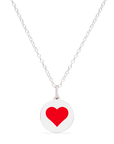 MINI REVERSE HEART CHARM sterling silver with rhodium plate
