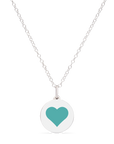 MINI REVERSE HEART CHARM sterling silver with rhodium plate