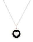 MINI HEART CHARM sterling silver with rhodium plate