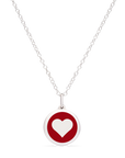 MINI HEART CHARM sterling silver with rhodium plate