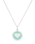 MINI HEART CHARM sterling silver with rhodium plate